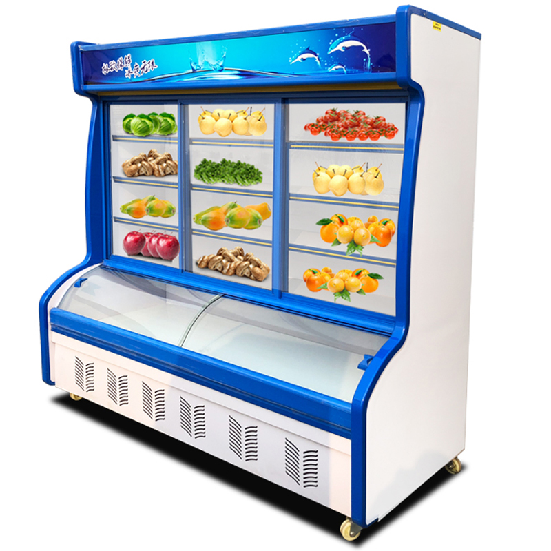 点菜柜展示柜冷藏保鲜柜麻辣烫水果风幕柜立式冰箱冷冻商用